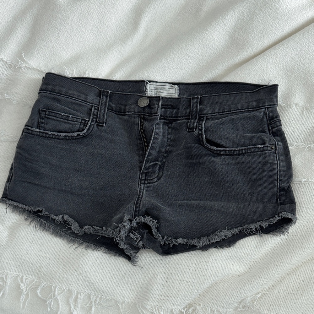 Current Elliot faded black Jean shorts
